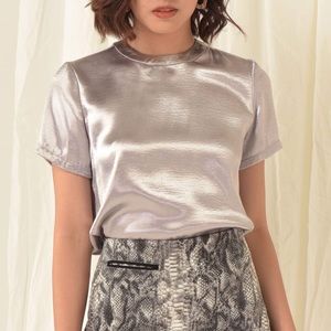 Silver Round Neck Shirt